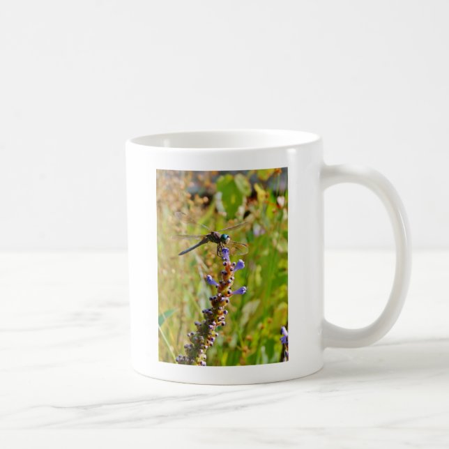 Caneca De Café libélula de flor de lavanda (Direita)