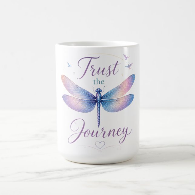 Caneca De Café Libélula Inspiradora/Confie Na Jornada (Centro)