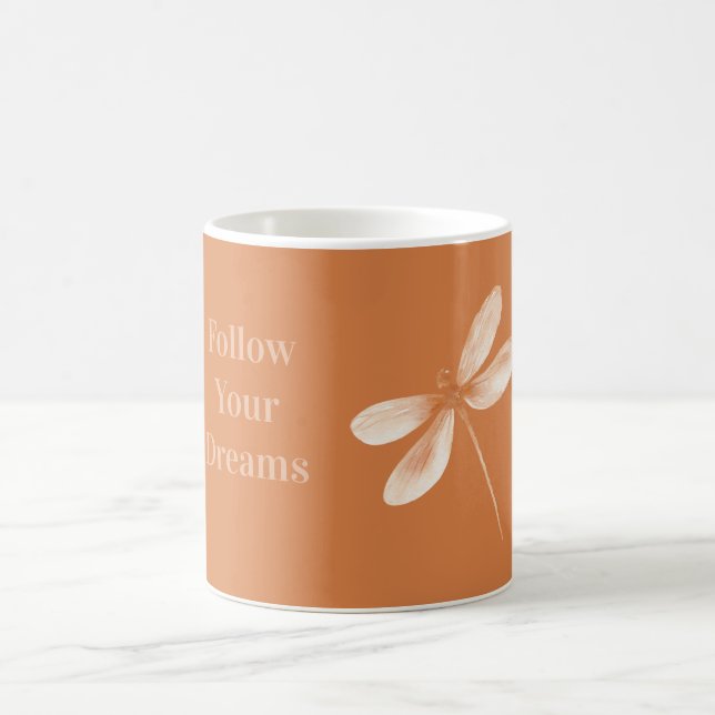 Caneca De Café Libélula Sonhos de Pêssego (Centro)
