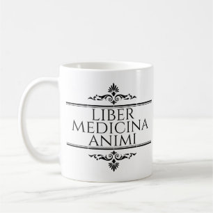 Caneca De Café Liber Medicina Animi Botão Chaveiro