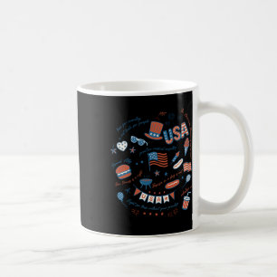 Caneca De Café Liberal 4 De Julho Patriótico Sutil Coquette Anti