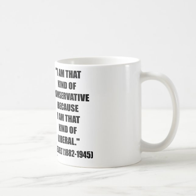 Caneca De Café Liberal conservador de Franklin Delano Roosevelt (Direita)