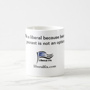 Caneca de café liberal do reparo com citações
