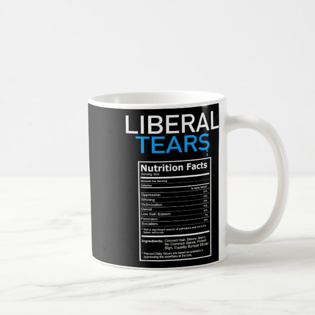 Caneca De Café Liberal Lágrimas Anti-Liberal Pro Trump Republican (Direita)