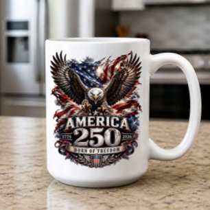Caneca De Café Liberdade Americana 250º Aniversário 4 de Julho