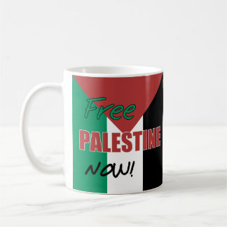 Caneca De Café Liberdade da Palestina Agora Bandeira Palestina