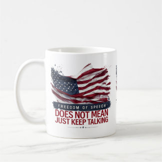 Caneca De Café Liberdade de expressão não significa apenas contin