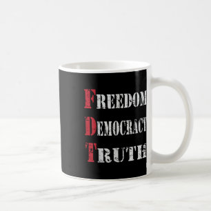Caneca De Café Liberdade Democracia & Verdade _ Foxtrots-delt