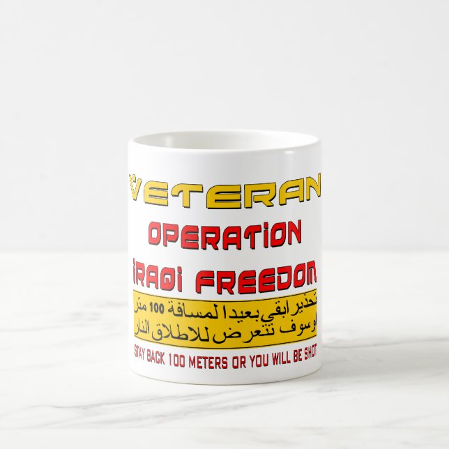 Caneca De Café Liberdade do iraquiano da operação do veterano (Centro)