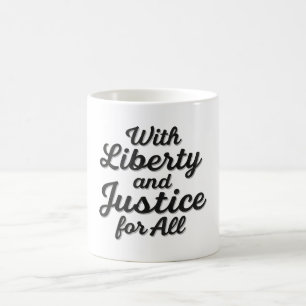 Caneca De Café Liberdade e justiça para todos protestam