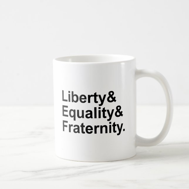 Caneca De Café Liberdade Igualdade Fraternidade Lema da República (Direita)