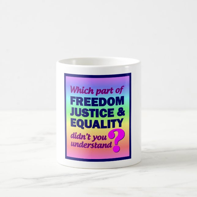 Caneca De Café Liberdade Justiça, igualdade (Centro)