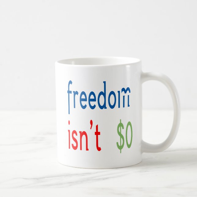 Caneca De Café Liberdade não é grátis (Direita)