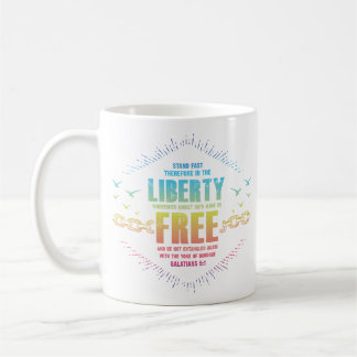 Caneca De Café Liberdade nos Galatianos Cristos 5 Mug