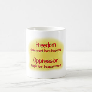 Caneca De Café Liberdade ou opressão