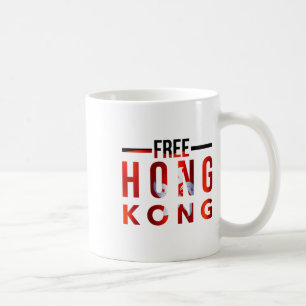 Caneca De Café Liberdade para a democracia em Hong Kong agora #fr