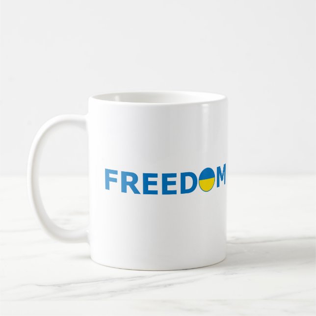 Caneca De Café Liberdade para a Ucrânia T-Shirt (Esquerda)