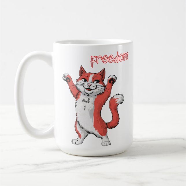 Caneca De Café Liberdade para Cat (Esquerda)