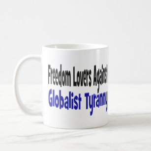 Caneca De Café Liberdade sobe contra a tirania globalista meio te