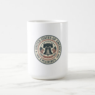 Caneca De Café Liberty Bell Seal - Vintage "E Pluribus Unum"