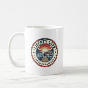 Caneca De Café Liberty Lake Patriótico Lago Patriótico Vida Vinta
