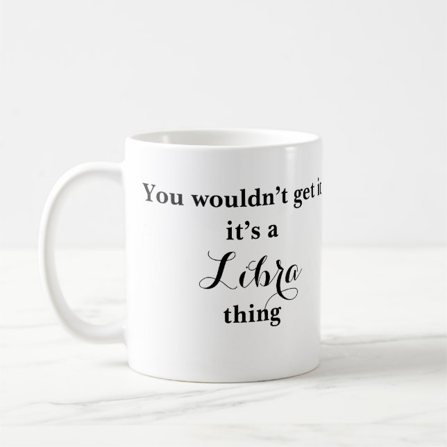 Caneca De Café Libra Astrologia Zodiac Funny Mug (Esquerda)