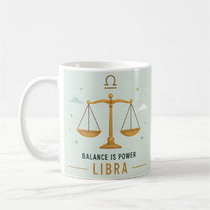 Caneca De Café Libra Equilíbrio É Poder Colorido Zodíaco Astrolog
