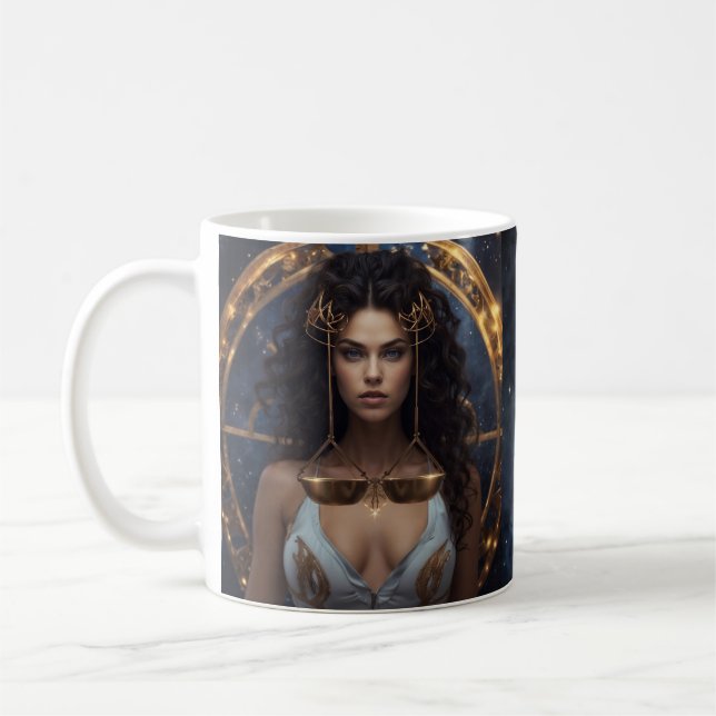 Caneca De Café Libra Female Astrologic Coffee Mug (Esquerda)