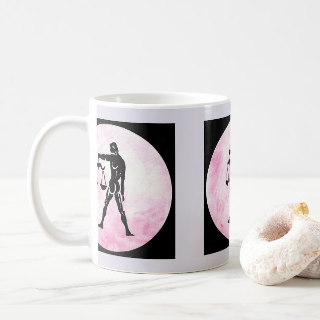 Caneca De Café Libra - Símbolo Zodíaco (Com Donut)