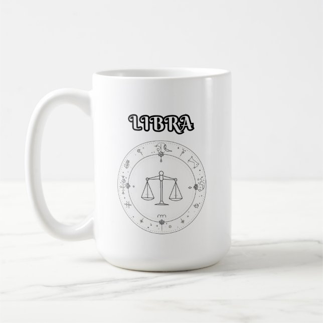 Caneca De Café libra zodiac (Esquerda)