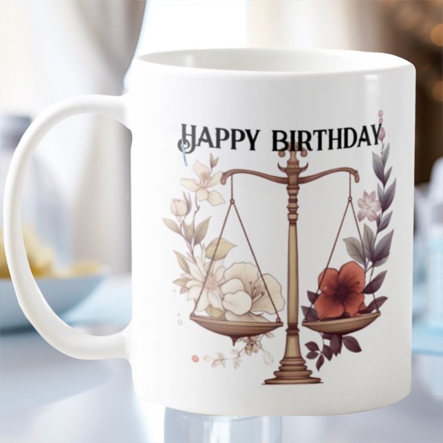 Caneca De Café Libra zodiac (Criador carregado)