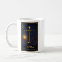 Caneca De Café Libra Zodiac Art – Golden Scales of Harmony