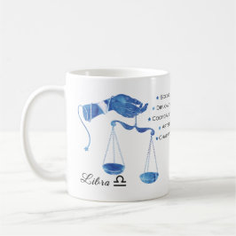 Caneca De Café Libra Zodiac Traços