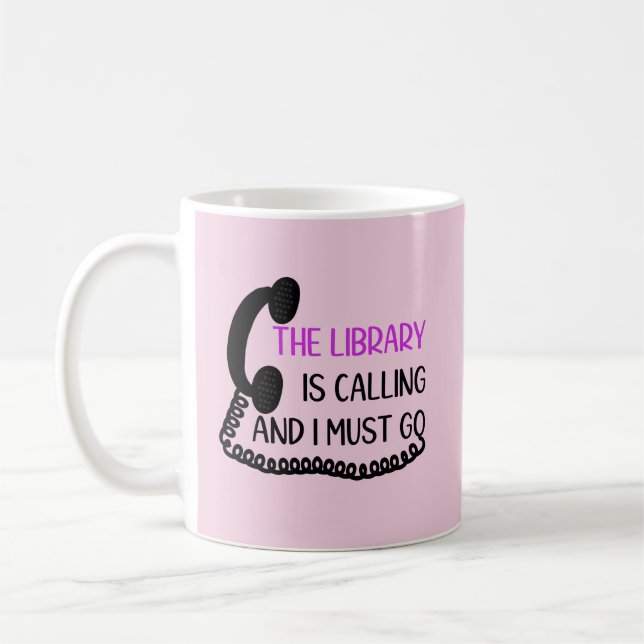 Caneca De Café Library is Calling (Esquerda)