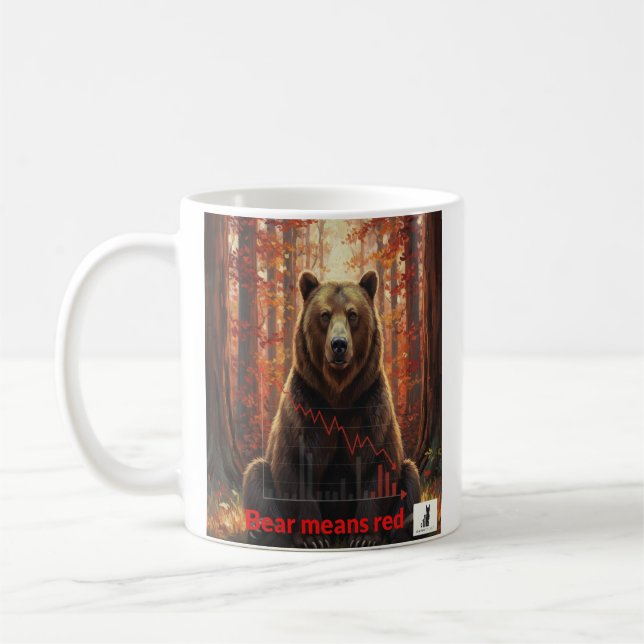 Caneca De Café Lição 2: Urso significa vermelho (Esquerda)