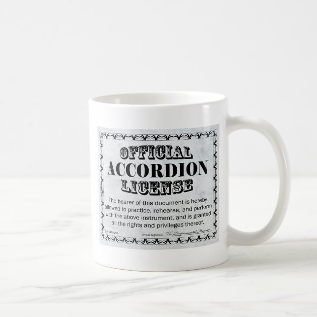 Caneca De Café Licença Acordeão (Direita)