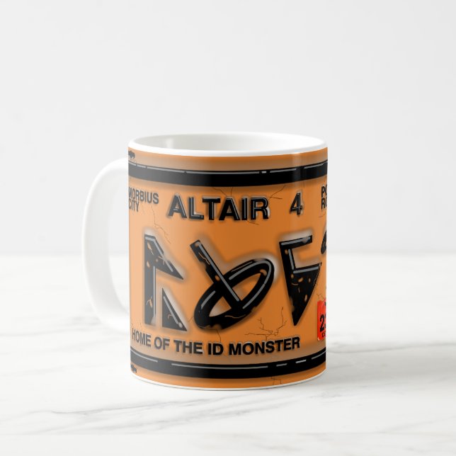 Caneca De Café LICENÇA DE AUTOMÓVEL FORBIDEN, Altair 4 (Frente Esquerda)