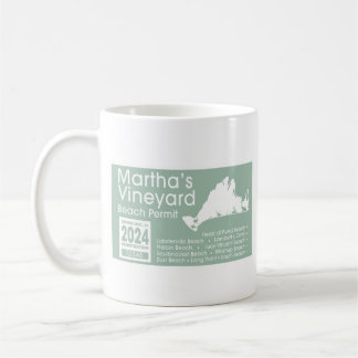 Caneca De Café Licença de praia de Marthas Vineyard 2024