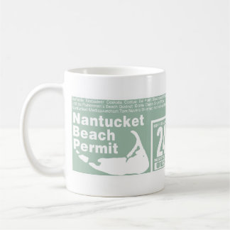 Caneca De Café Licença de praia Nantucket 2024 verde