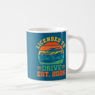 Caneca De Café Licenciado Para Dirigir Novo Motorista 2026 Menino