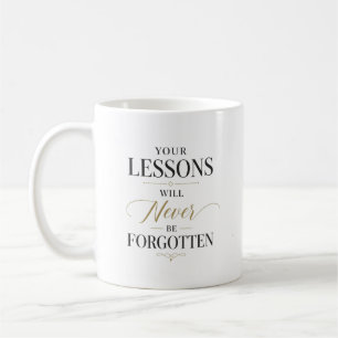 Caneca De Café Lições de Professor Nome Personalizado