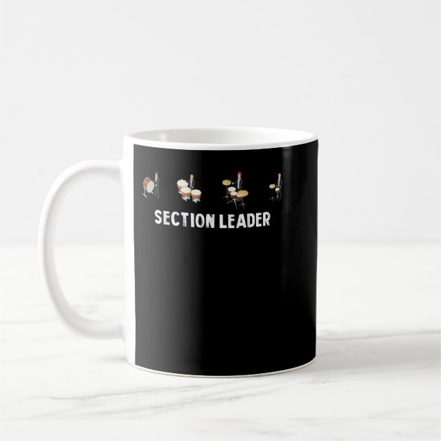 Caneca De Café Líder da Seção Marching Banda Drummer133 (Esquerda)
