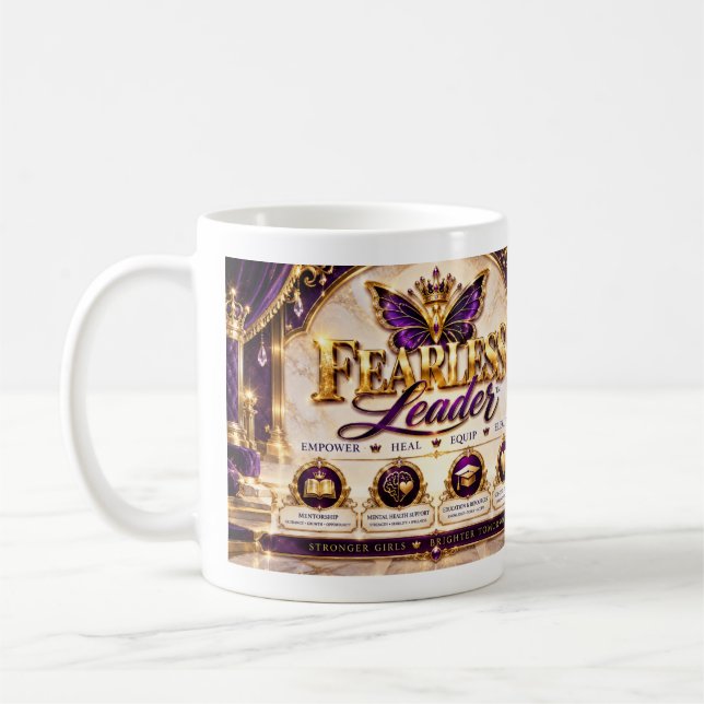 Caneca De Café Líder Destemida™ Empoderar • Curar • Equipar • Ele (Esquerda)