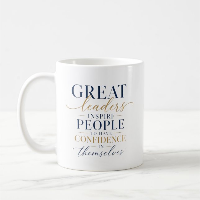 Caneca De Café Liderança Confiança Inspiração (Esquerda)