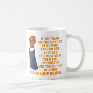 Caneca De Café Líderes de energia Inspiracionais - Histórico Negr
