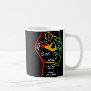Caneca De Café Líderes negros inspiradores punho fechado mão pret