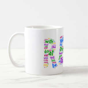 Caneca De Café Lido! Aprenda suas palavras da vista!
