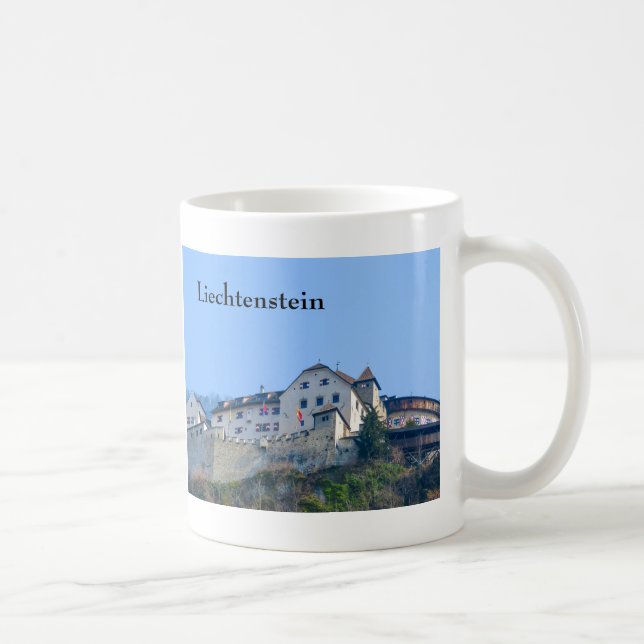 Caneca De Café Liechtenstein Vaduz Castle Souvenir (Direita)