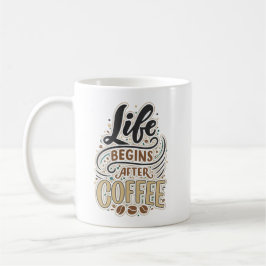 Caneca De Café Life begins after coffee
