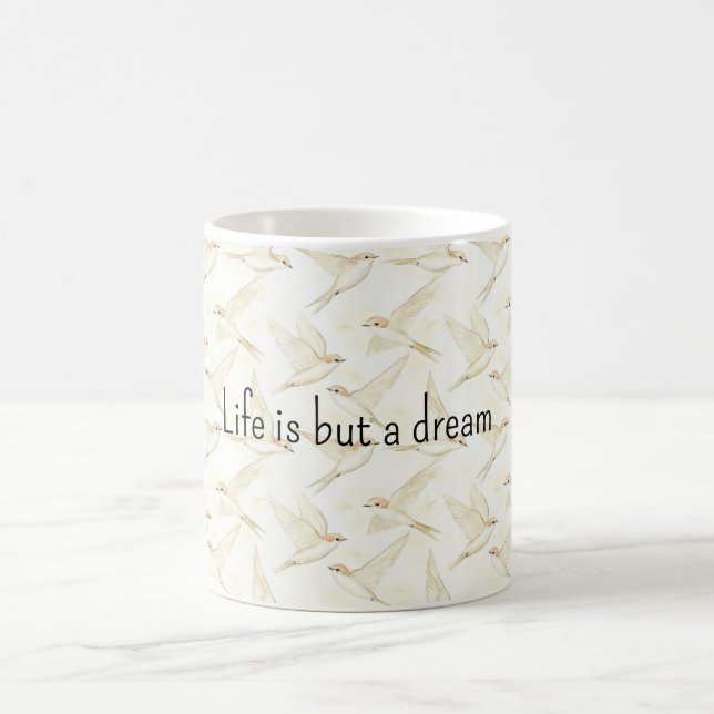 Caneca De Café Life is a dream birds (Centro)